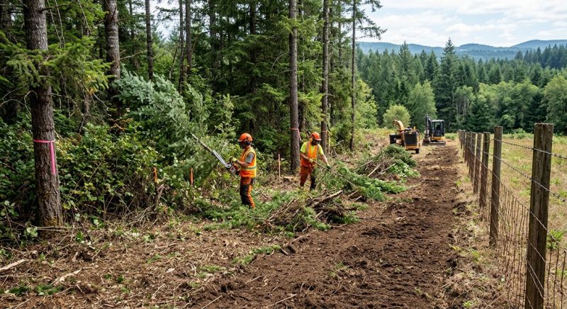 Easement Land Clearing in Gwinnett County, GA